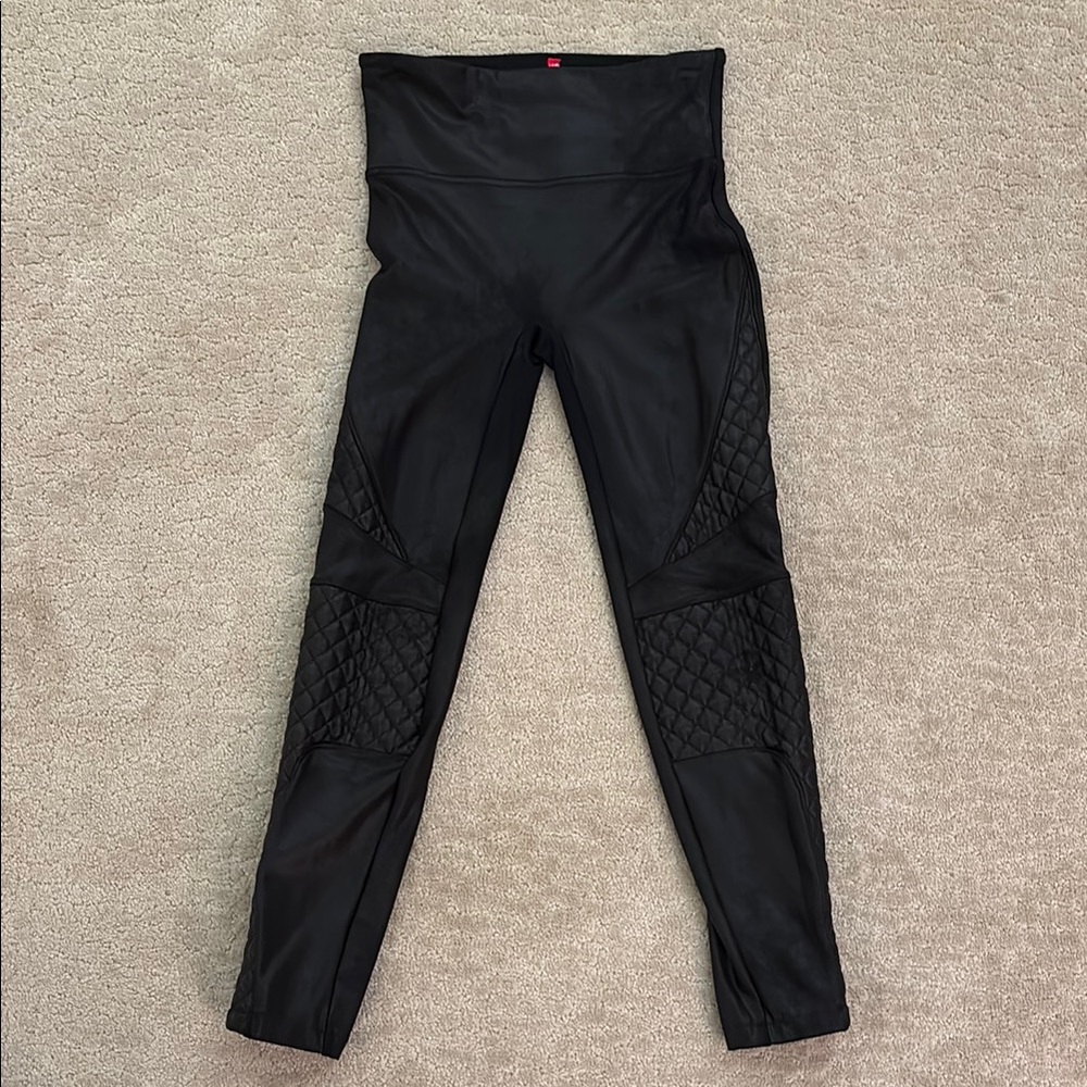 SPANX Black Quilted Leggings